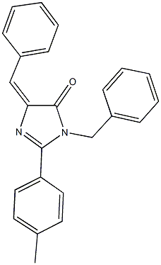 3-benzyl-5-benzylidene-2-(4-methylphenyl)-3,5-dihydro-4H-imidazol-4-one 구조식 이미지