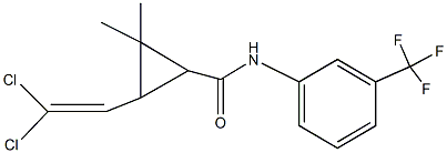 3-(2,2-dichlorovinyl)-2,2-dimethyl-N-[3-(trifluoromethyl)phenyl]cyclopropanecarboxamide 구조식 이미지