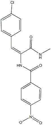 N-{2-(4-chlorophenyl)-1-[(methylamino)carbonyl]vinyl}-4-nitrobenzamide 구조식 이미지