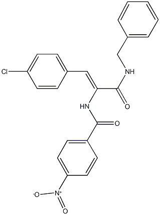 N-[1-[(benzylamino)carbonyl]-2-(4-chlorophenyl)vinyl]-4-nitrobenzamide 구조식 이미지