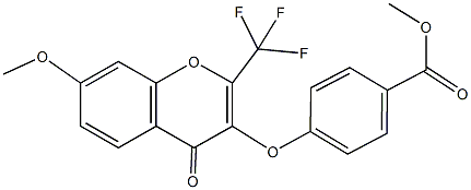 methyl 4-{[7-methoxy-4-oxo-2-(trifluoromethyl)-4H-chromen-3-yl]oxy}benzoate Structure