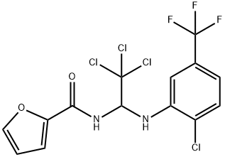 N-{2,2,2-trichloro-1-[2-chloro-5-(trifluoromethyl)anilino]ethyl}-2-furamide 구조식 이미지