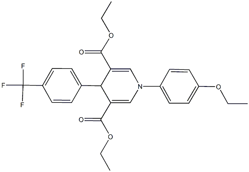 diethyl 1-(4-ethoxyphenyl)-4-[4-(trifluoromethyl)phenyl]-1,4-dihydropyridine-3,5-dicarboxylate Structure