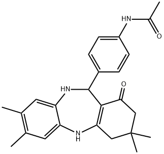 N-[4-(3,3,7,8-tetramethyl-1-oxo-2,3,4,5,10,11-hexahydro-1H-dibenzo[b,e][1,4]diazepin-11-yl)phenyl]acetamide Structure