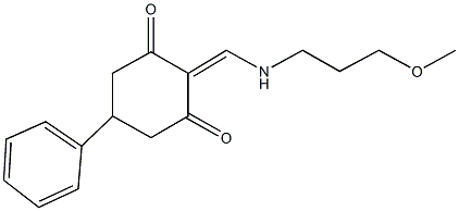 2-{[(3-methoxypropyl)amino]methylene}-5-phenyl-1,3-cyclohexanedione 구조식 이미지