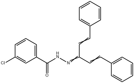 3-chloro-N'-[3-phenyl-1-(2-phenylvinyl)-2-propenylidene]benzohydrazide Structure