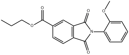 propyl 2-(2-methoxyphenyl)-1,3-dioxo-5-isoindolinecarboxylate Structure