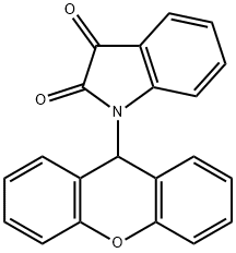 1-(9H-xanthen-9-yl)-1H-indole-2,3-dione 구조식 이미지