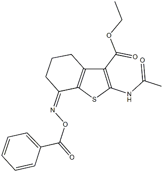 ethyl 2-(acetylamino)-7-[(benzoyloxy)imino]-4,5,6,7-tetrahydro-1-benzothiophene-3-carboxylate Structure