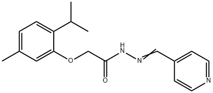 2-(2-isopropyl-5-methylphenoxy)-N'-(4-pyridinylmethylene)acetohydrazide Structure