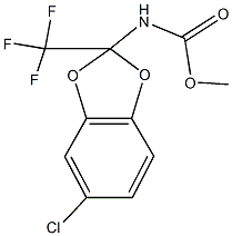 methyl 5-chloro-2-(trifluoromethyl)-1,3-benzodioxol-2-ylcarbamate 구조식 이미지