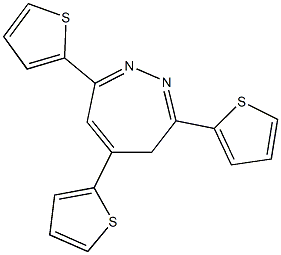 3,5,7-tri(2-thienyl)-4H-1,2-diazepine 구조식 이미지