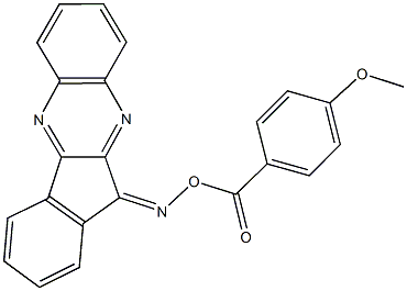 11H-indeno[1,2-b]quinoxalin-11-one O-(4-methoxybenzoyl)oxime 구조식 이미지