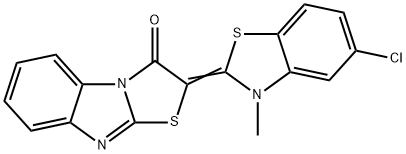 2-(5-chloro-3-methyl-1,3-benzothiazol-2(3H)-ylidene)[1,3]thiazolo[3,2-a]benzimidazol-3(2H)-one Structure