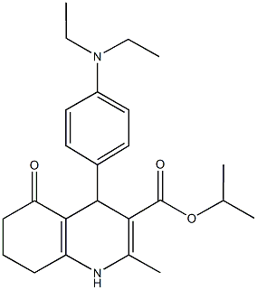 isopropyl 4-[4-(diethylamino)phenyl]-2-methyl-5-oxo-1,4,5,6,7,8-hexahydro-3-quinolinecarboxylate 구조식 이미지