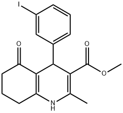 methyl 4-(3-iodophenyl)-2-methyl-5-oxo-1,4,5,6,7,8-hexahydro-3-quinolinecarboxylate 구조식 이미지