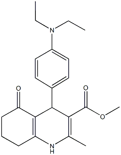 methyl 4-[4-(diethylamino)phenyl]-2-methyl-5-oxo-1,4,5,6,7,8-hexahydroquinoline-3-carboxylate Structure
