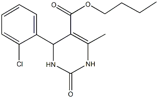 butyl 4-(2-chlorophenyl)-6-methyl-2-oxo-1,2,3,4-tetrahydropyrimidine-5-carboxylate 구조식 이미지