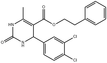 2-phenylethyl 4-(3,4-dichlorophenyl)-6-methyl-2-oxo-1,2,3,4-tetrahydropyrimidine-5-carboxylate 구조식 이미지