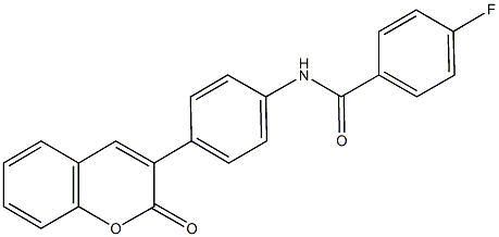 4-fluoro-N-[4-(2-oxo-2H-chromen-3-yl)phenyl]benzamide 구조식 이미지
