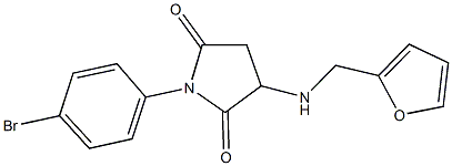 1-(4-bromophenyl)-3-[(2-furylmethyl)amino]-2,5-pyrrolidinedione Structure