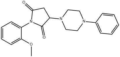 1-(2-methoxyphenyl)-3-(4-phenyl-1-piperazinyl)-2,5-pyrrolidinedione 구조식 이미지