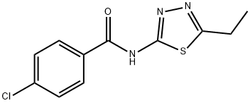 4-chloro-N-(5-ethyl-1,3,4-thiadiazol-2-yl)benzamide 구조식 이미지