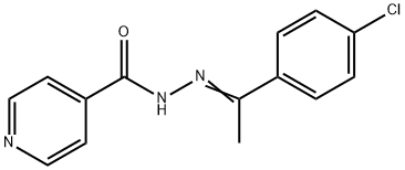 N'-[1-(4-chlorophenyl)ethylidene]isonicotinohydrazide 구조식 이미지
