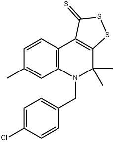 5-(4-chlorobenzyl)-4,4,7-trimethyl-4,5-dihydro-1H-[1,2]dithiolo[3,4-c]quinoline-1-thione Structure