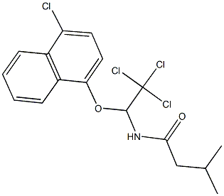 3-methyl-N-{2,2,2-trichloro-1-[(4-chloro-1-naphthyl)oxy]ethyl}butanamide Structure