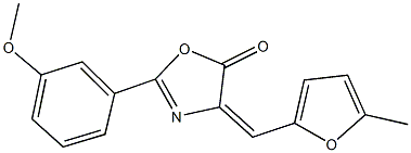 2-(3-methoxyphenyl)-4-[(5-methyl-2-furyl)methylene]-1,3-oxazol-5(4H)-one 구조식 이미지