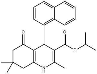 isopropyl 2,7,7-trimethyl-4-(1-naphthyl)-5-oxo-1,4,5,6,7,8-hexahydro-3-quinolinecarboxylate 구조식 이미지