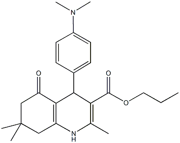 propyl 4-[4-(dimethylamino)phenyl]-2,7,7-trimethyl-5-oxo-1,4,5,6,7,8-hexahydro-3-quinolinecarboxylate 구조식 이미지