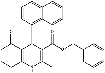 benzyl 2-methyl-4-(1-naphthyl)-5-oxo-1,4,5,6,7,8-hexahydro-3-quinolinecarboxylate 구조식 이미지