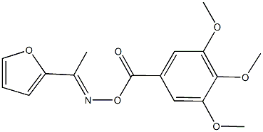 1-(2-furyl)ethanone O-(3,4,5-trimethoxybenzoyl)oxime Structure