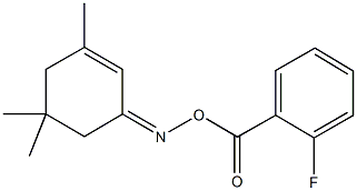 3,5,5-trimethyl-2-cyclohexen-1-one O-(2-fluorobenzoyl)oxime Structure