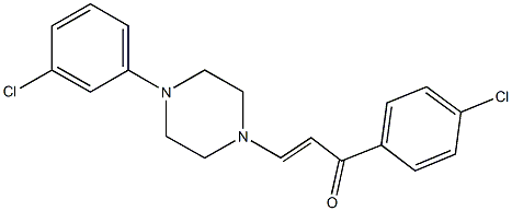 1-(4-chlorophenyl)-3-[4-(3-chlorophenyl)-1-piperazinyl]-2-propen-1-one Structure