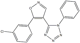 5-[5-(3-chlorophenyl)-4-isoxazolyl]-1-phenyl-1H-tetraazole Structure