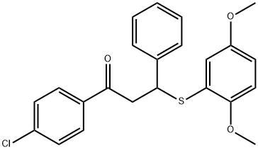 1-(4-chlorophenyl)-3-[(2,5-dimethoxyphenyl)sulfanyl]-3-phenyl-1-propanone 구조식 이미지