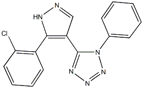 5-[5-(2-chlorophenyl)-1H-pyrazol-4-yl]-1-phenyl-1H-tetraazole Structure