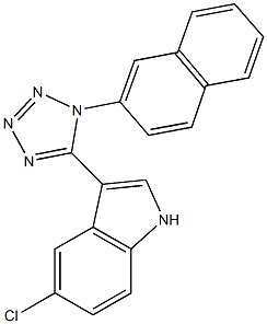 5-chloro-3-[1-(2-naphthyl)-1H-tetraazol-5-yl]-1H-indole Structure