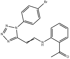 1-[2-({2-[1-(4-bromophenyl)-1H-tetraazol-5-yl]vinyl}amino)phenyl]ethanone Structure