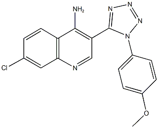 7-chloro-3-[1-(4-methoxyphenyl)-1H-tetraazol-5-yl]-4-quinolinamine Structure