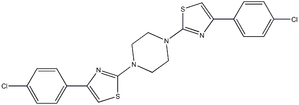 1,4-bis[4-(4-chlorophenyl)-1,3-thiazol-2-yl]piperazine Structure