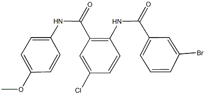 2-[(3-bromobenzoyl)amino]-5-chloro-N-(4-methoxyphenyl)benzamide Structure