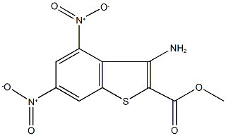 methyl 3-amino-4,6-dinitro-1-benzothiophene-2-carboxylate 구조식 이미지