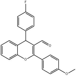 4-(4-fluorophenyl)-2-(4-methoxyphenyl)-4H-chromene-3-carbaldehyde 구조식 이미지