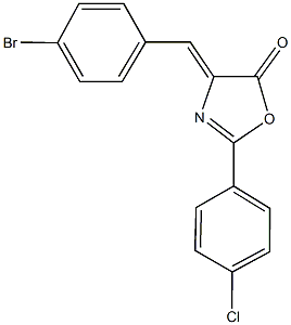 4-(4-bromobenzylidene)-2-(4-chlorophenyl)-1,3-oxazol-5(4H)-one 구조식 이미지