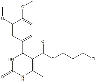 3-chloropropyl 4-(3,4-dimethoxyphenyl)-6-methyl-2-oxo-1,2,3,4-tetrahydro-5-pyrimidinecarboxylate Structure