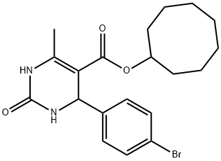 cyclooctyl 4-(4-bromophenyl)-6-methyl-2-oxo-1,2,3,4-tetrahydropyrimidine-5-carboxylate Structure